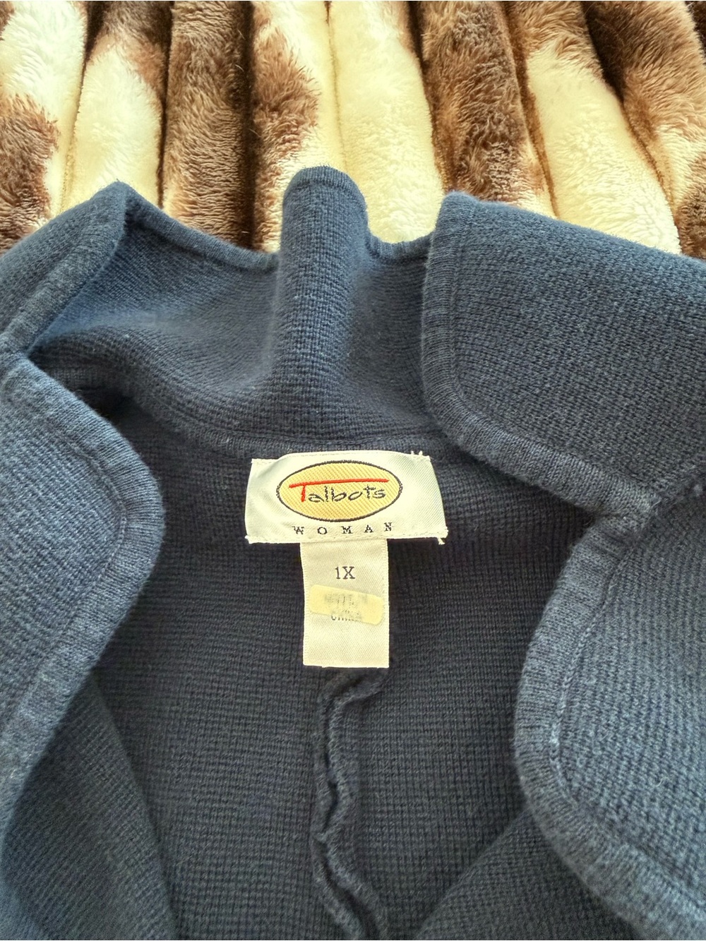 Talbots Navy Blue Button up Cardigan